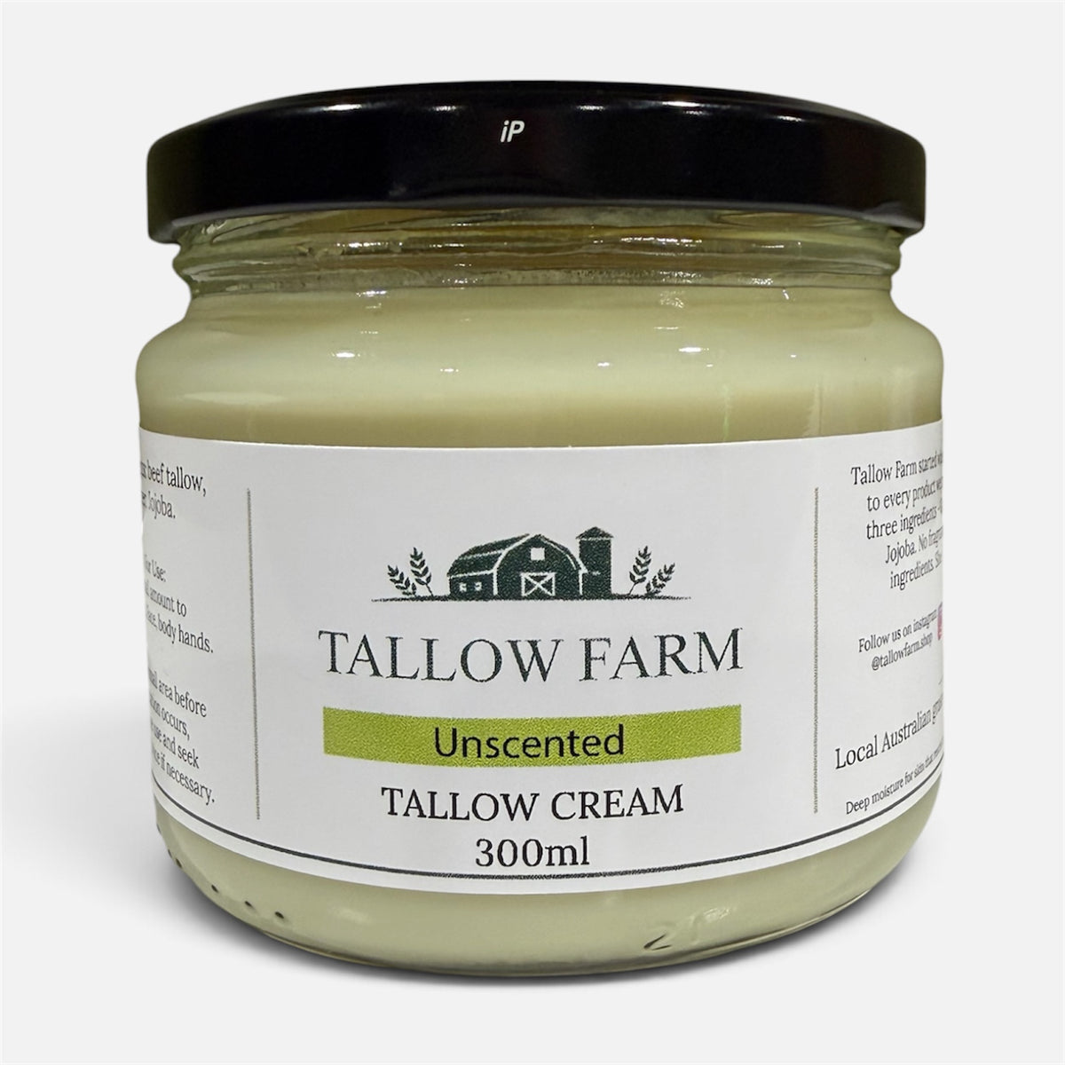 Unscented Tallow Cream 300ml